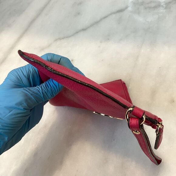 Michael Kors Pebbled Leather Clutch with Metallic Logo Wristlet - Picture 7 of 14